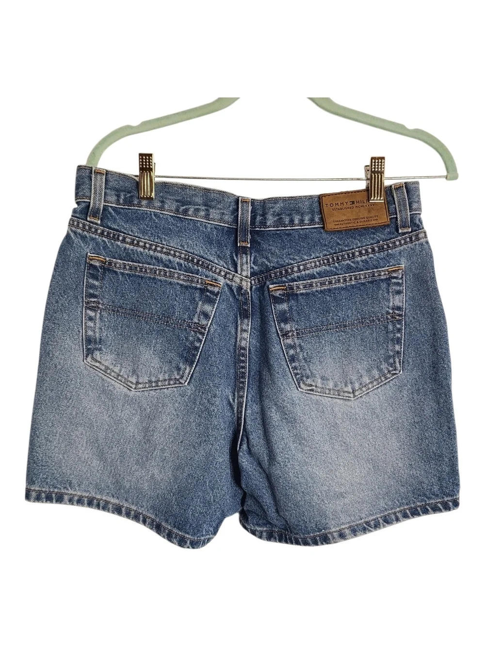 VTG Tommy Hilfiger High Rise Denim Shorts Size 10 100% Cotton Medium Wash